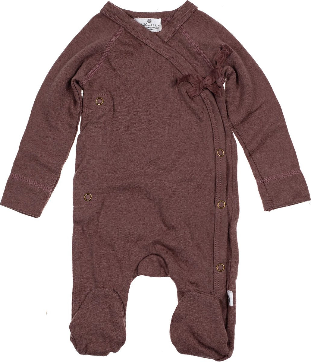 Wollen boxpakje / kruippakje – merino wol - Twilight mauve
