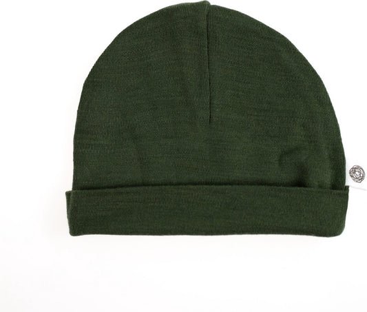 Wollen baby muts - Merinowol - Rifle Green- - Just Babystuff