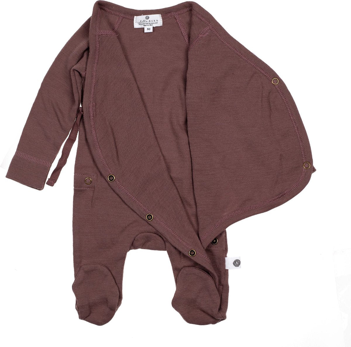 Wollen boxpakje / kruippakje – merino wol - Twilight mauve