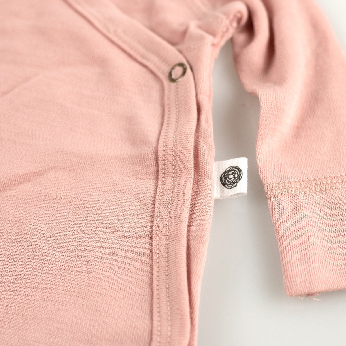 Wollen Overslagromper lange mouw – Merinowol - Misty Rose-