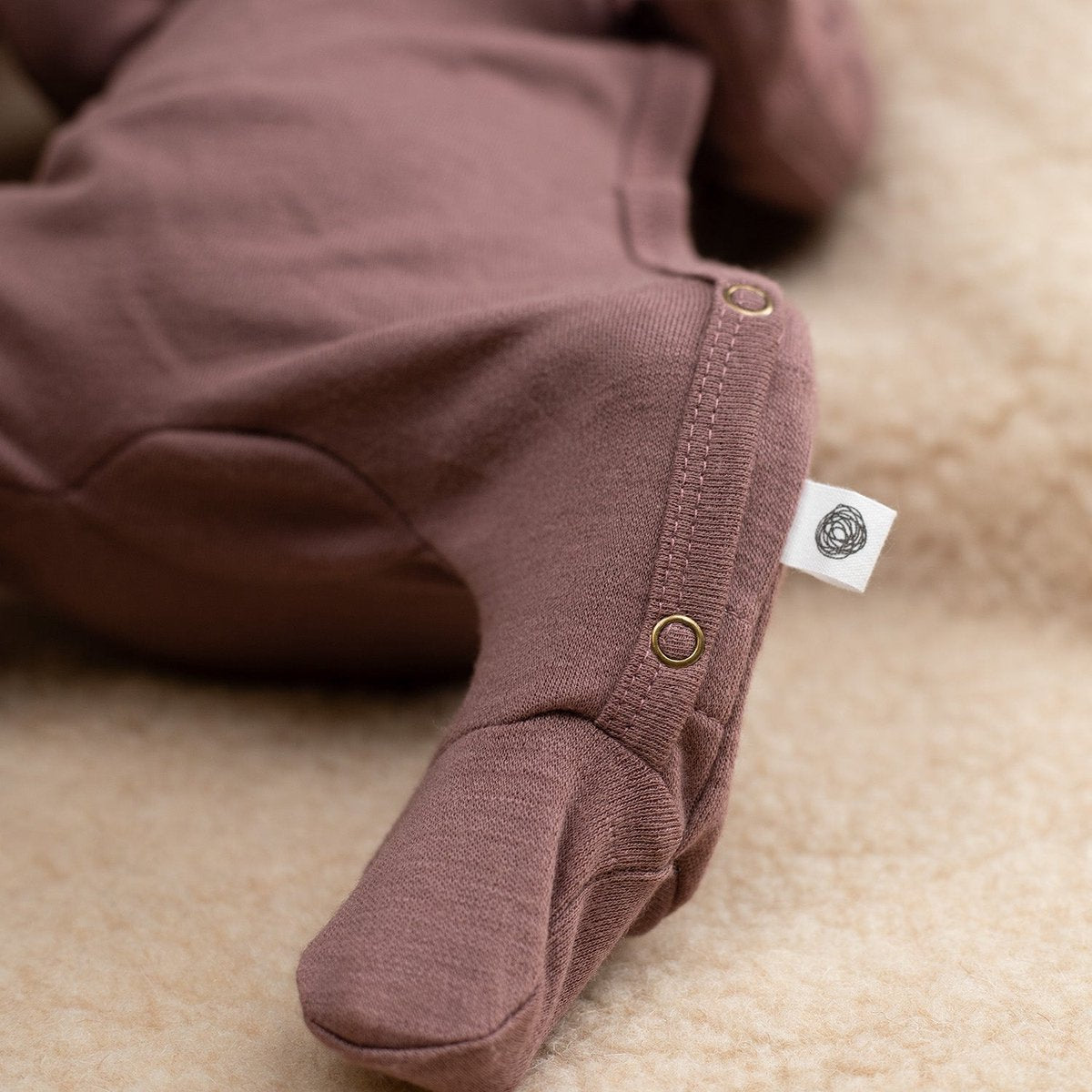 Wollen boxpakje / kruippakje – merino wol - Twilight mauve