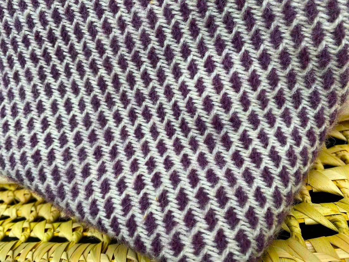Wiegdeken wol - Pure Baby Love - bee - plum