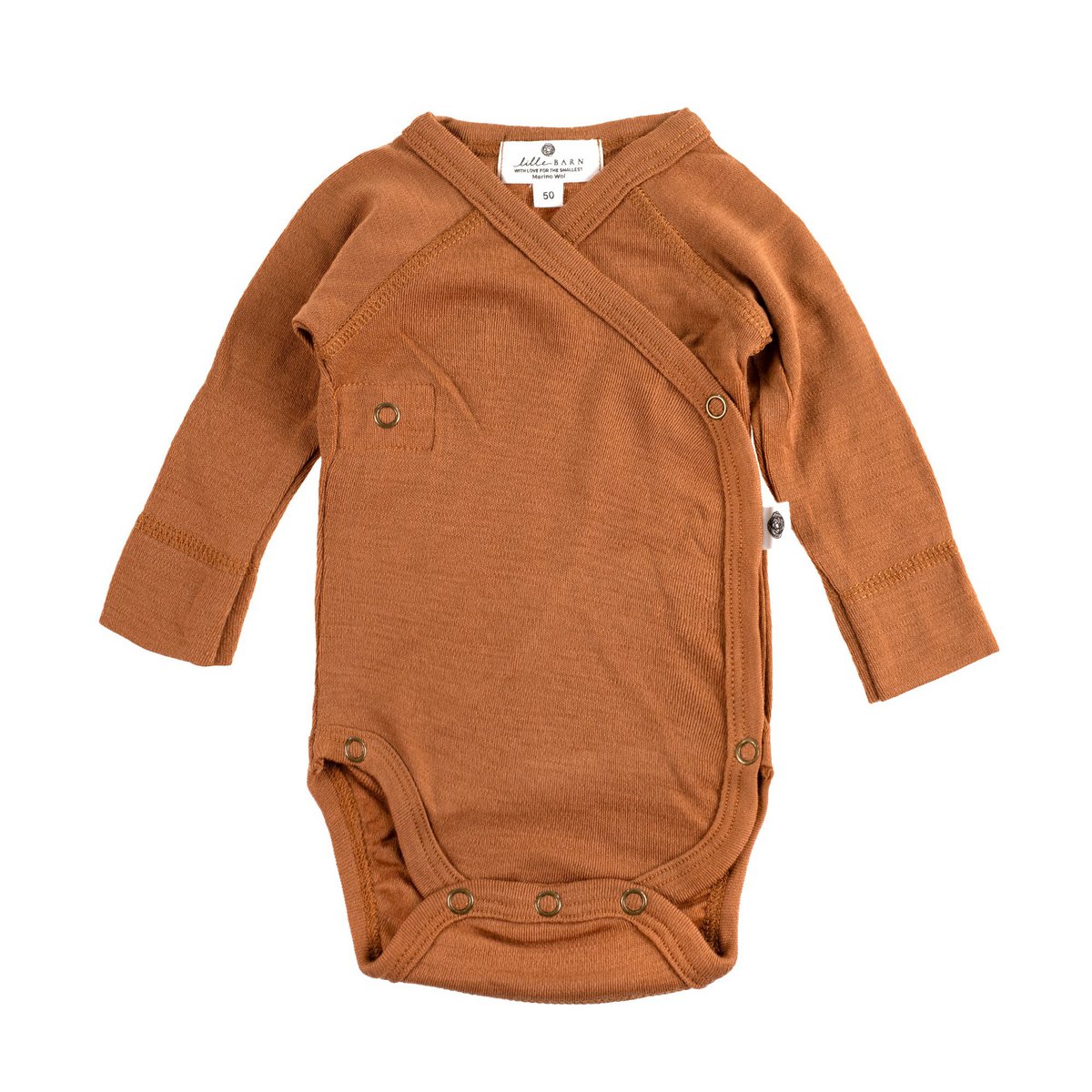Wollen Overslagromper lange mouw β Merinowol - Argan Oil - Just Babystuff
