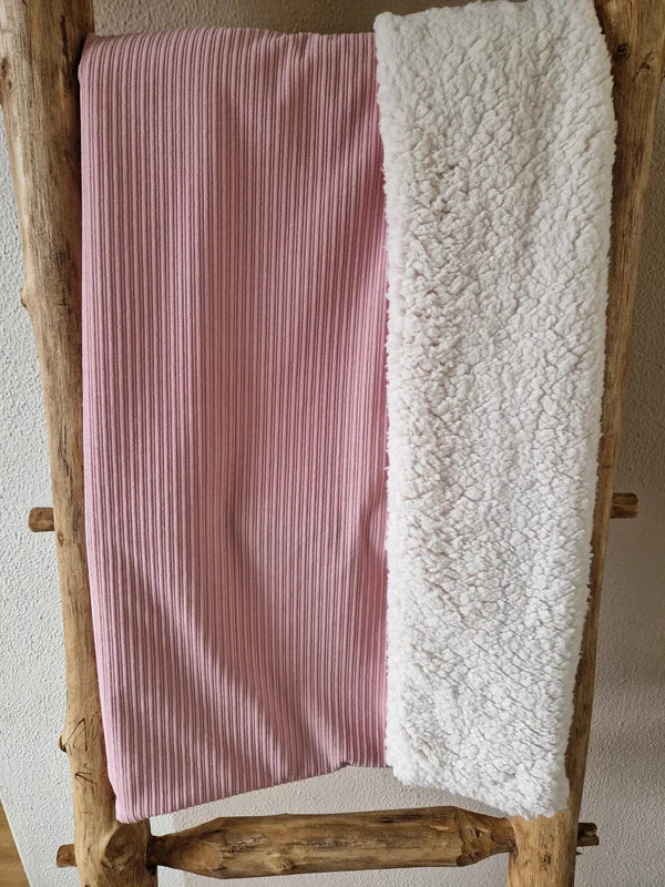 Teddydeken Rib Stof Roze