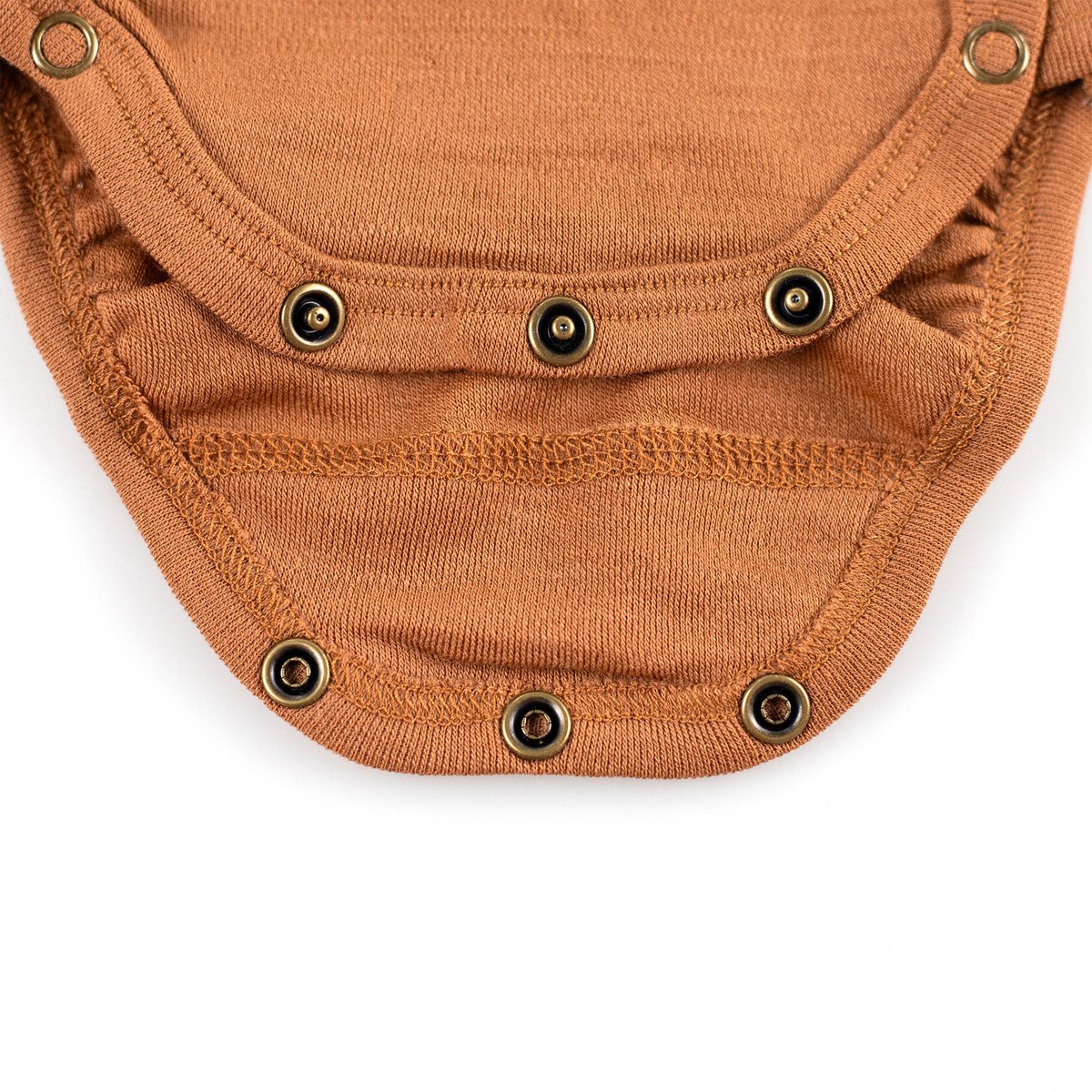 Wollen overslag romper korte mouw -merino wol- Argan oil - Just Babystuff