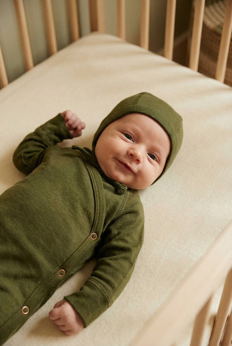 Wollen boxpakje / kruippakje – Merinowol - Rif Green