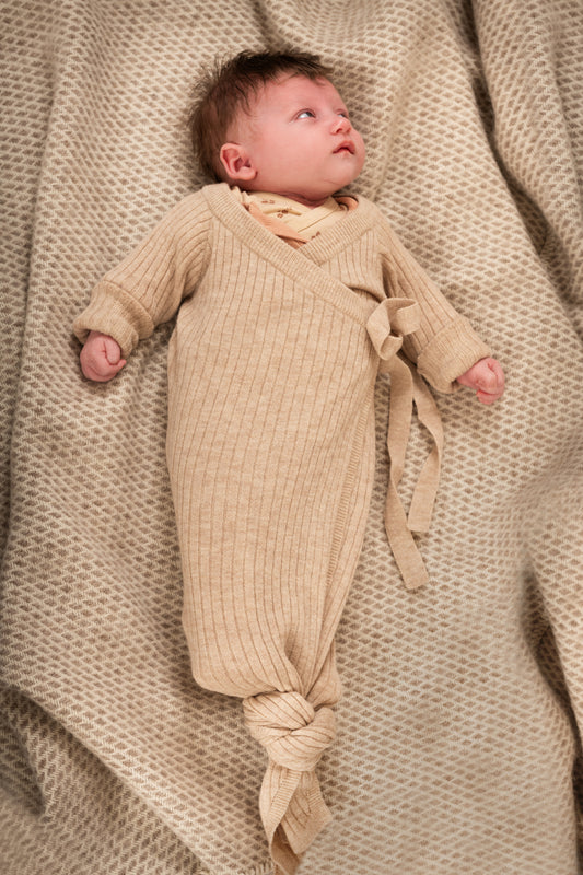 Sleepsuit Teddy - Beige - - Just Babystuff