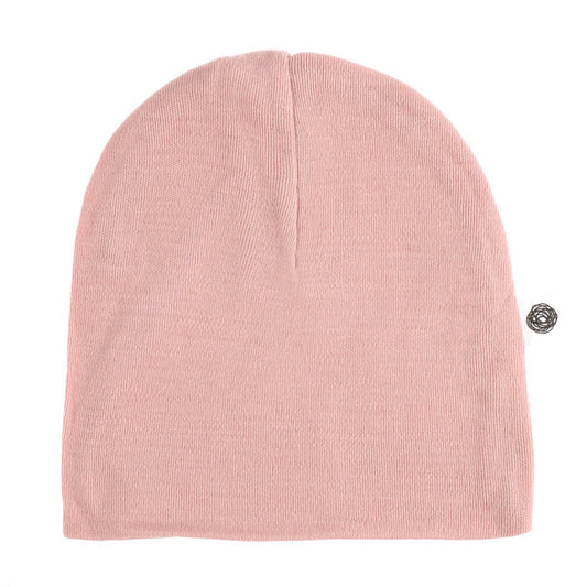 Wollen baby muts - Merinowol - Misty Rose - - Just Babystuff