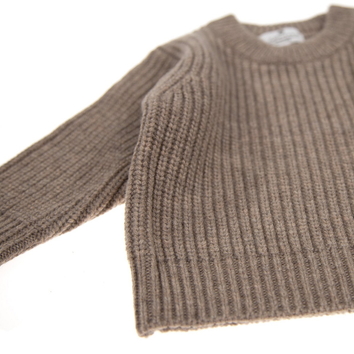 Gebreid Wollen Babytruitje - Merinowol - Cobble - Just Babystuff