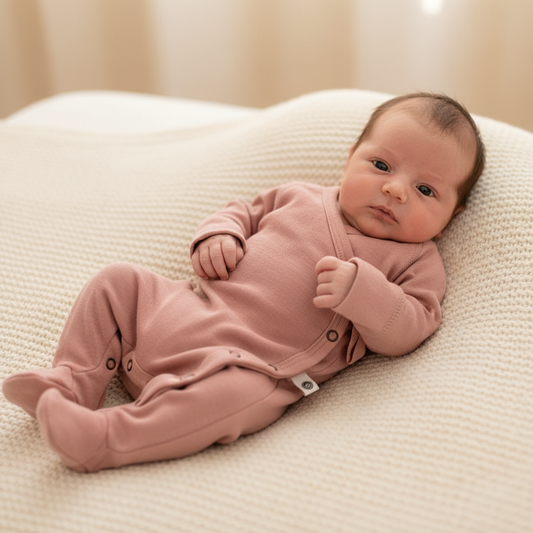 Wollen boxpakje / kruippakje – Merinowol - Misty Rose - Just Babystuff