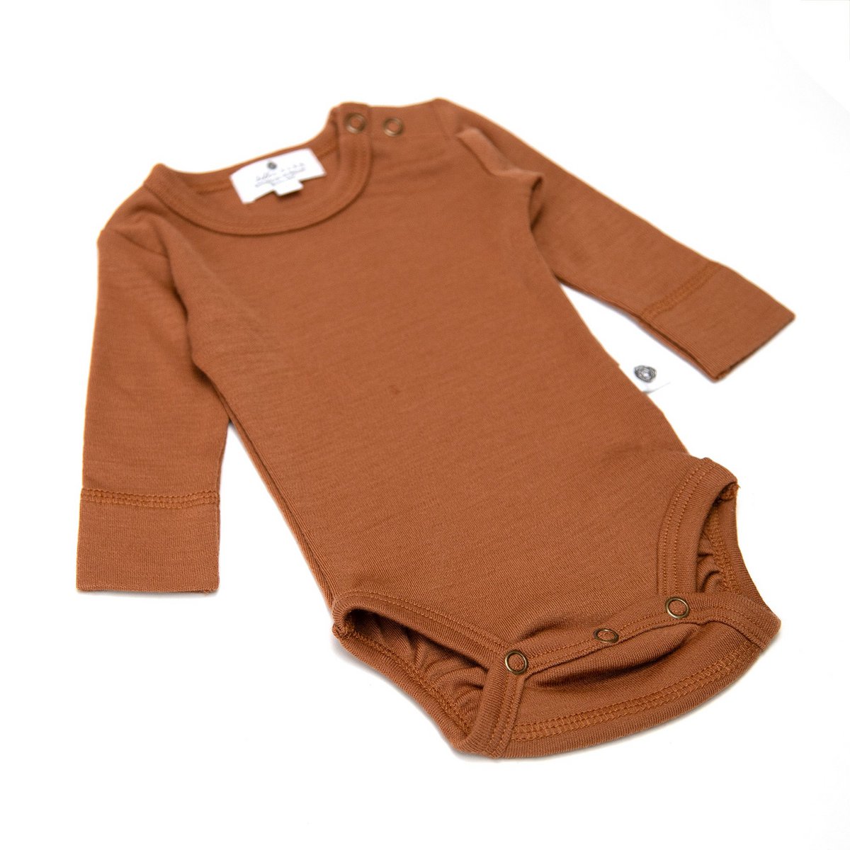 Wollen Romper lange mouw β Merinowol - Argan oil - Just Babystuff