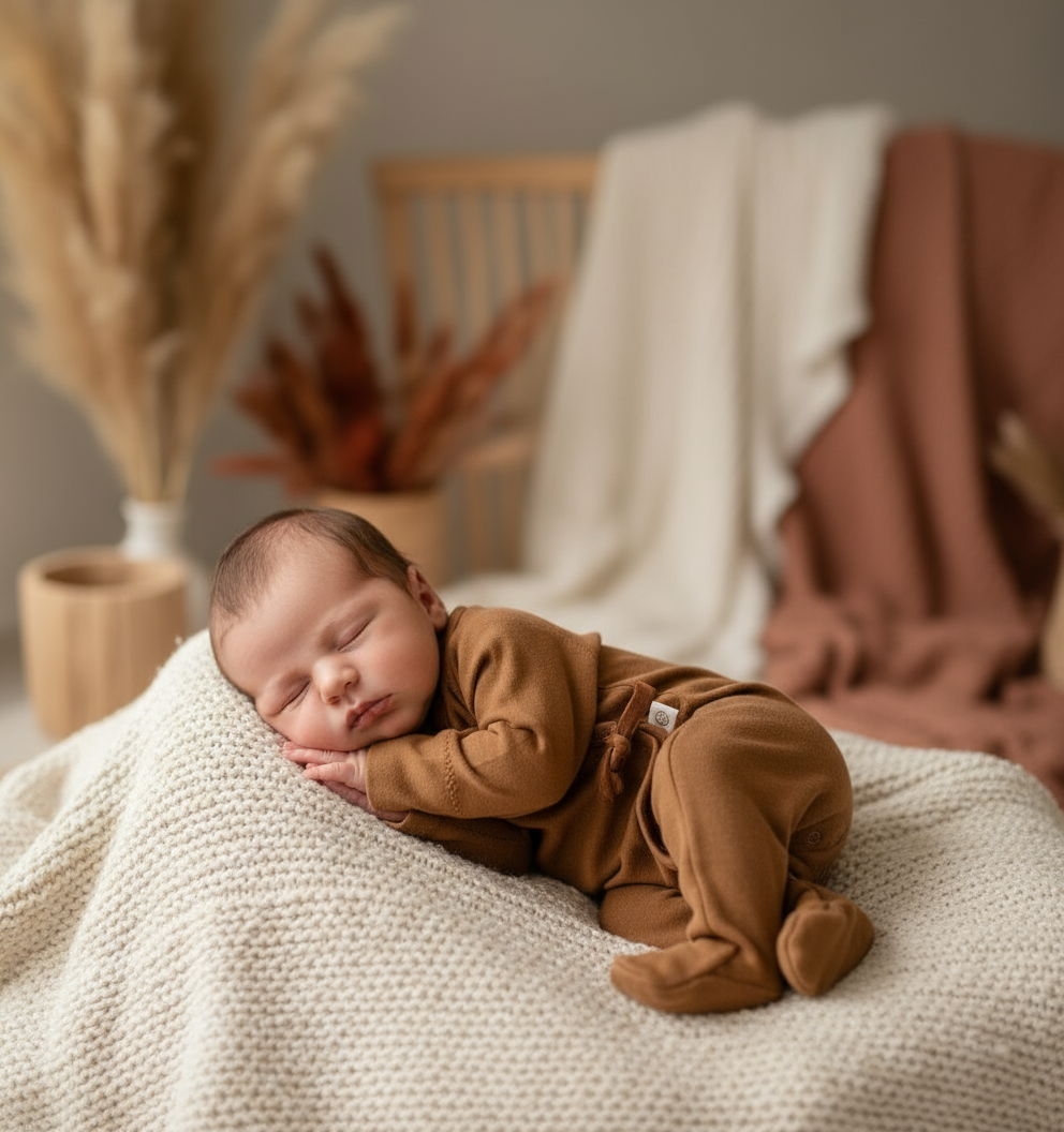 Wollen boxpakje / kruippakje – merino wol - argan oil - Just Babystuff