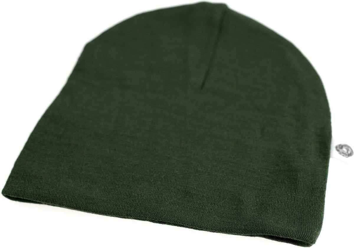 Wollen baby muts - Merinowol - Rifle Green - Just Babystuff