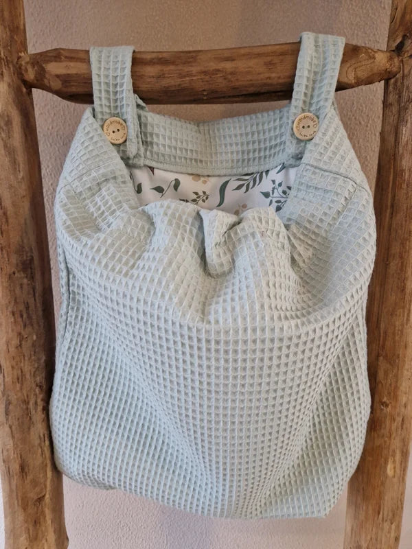 Boxzak blaadjes Blauw