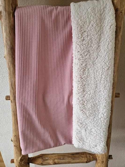 Teddydeken Rib Stof Roze
