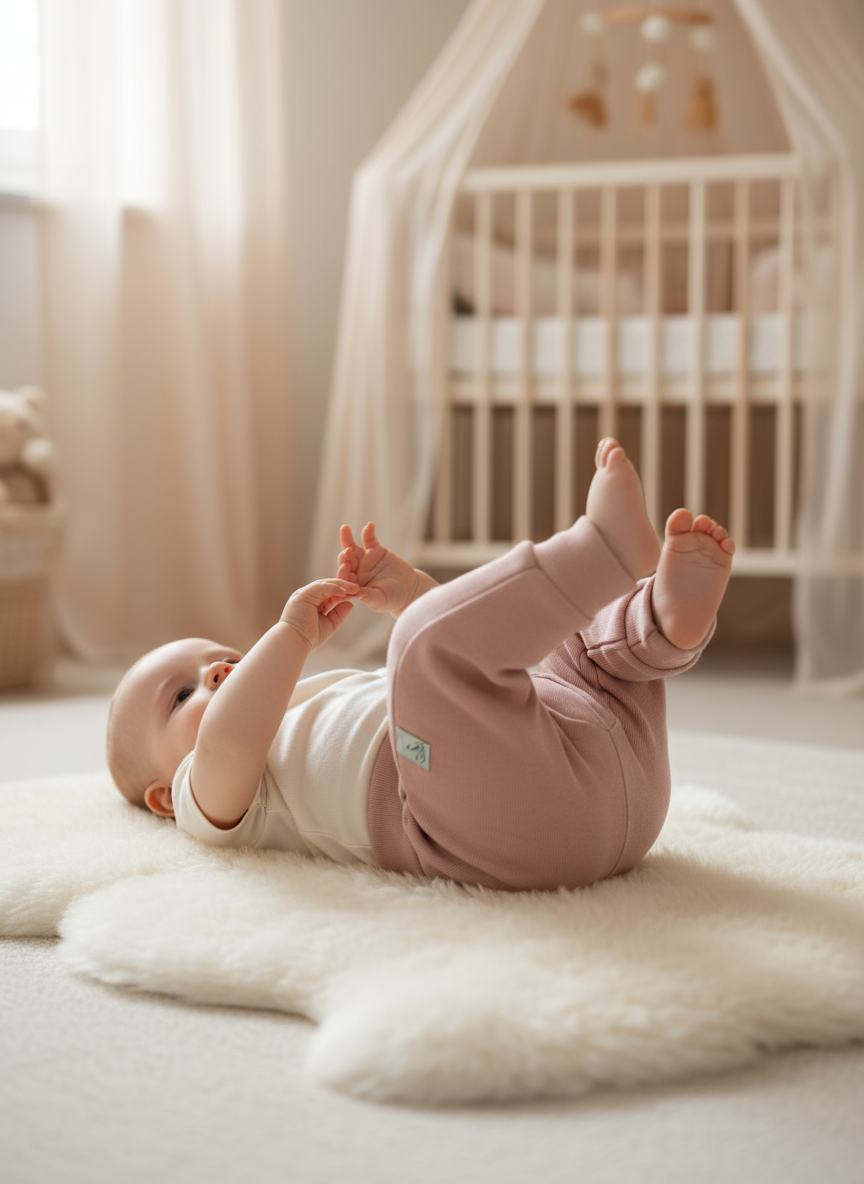 New born jogger nude pink - Just Babystuff