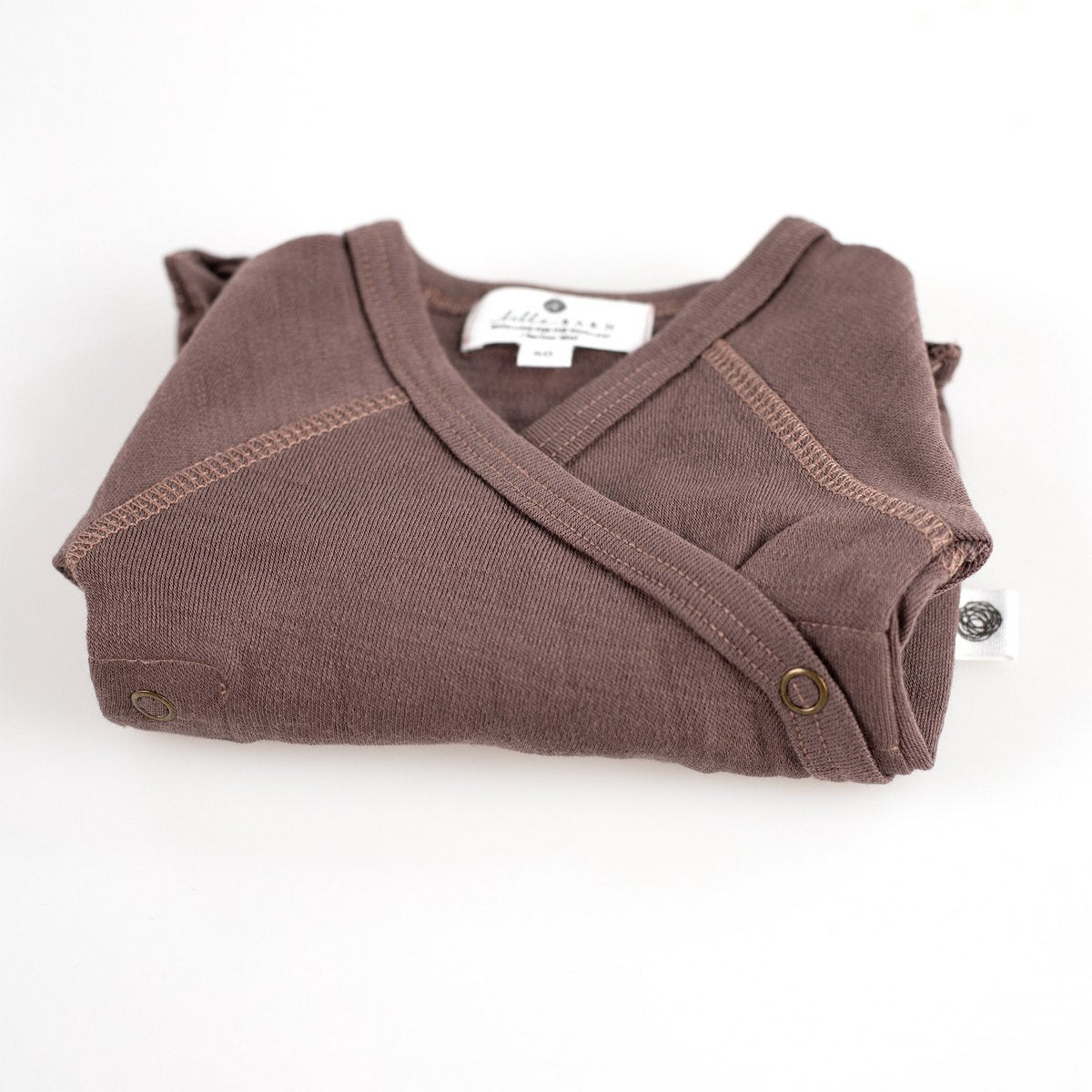 Wollen Overslagromper lange mouw – Merinowol - Peppercorn