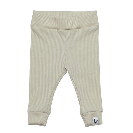 Newborn broekje rib jersey natural beige