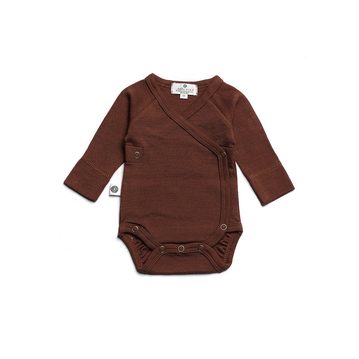 Wollen Overslagromper lange mouw – Merinowol - Cinnamon