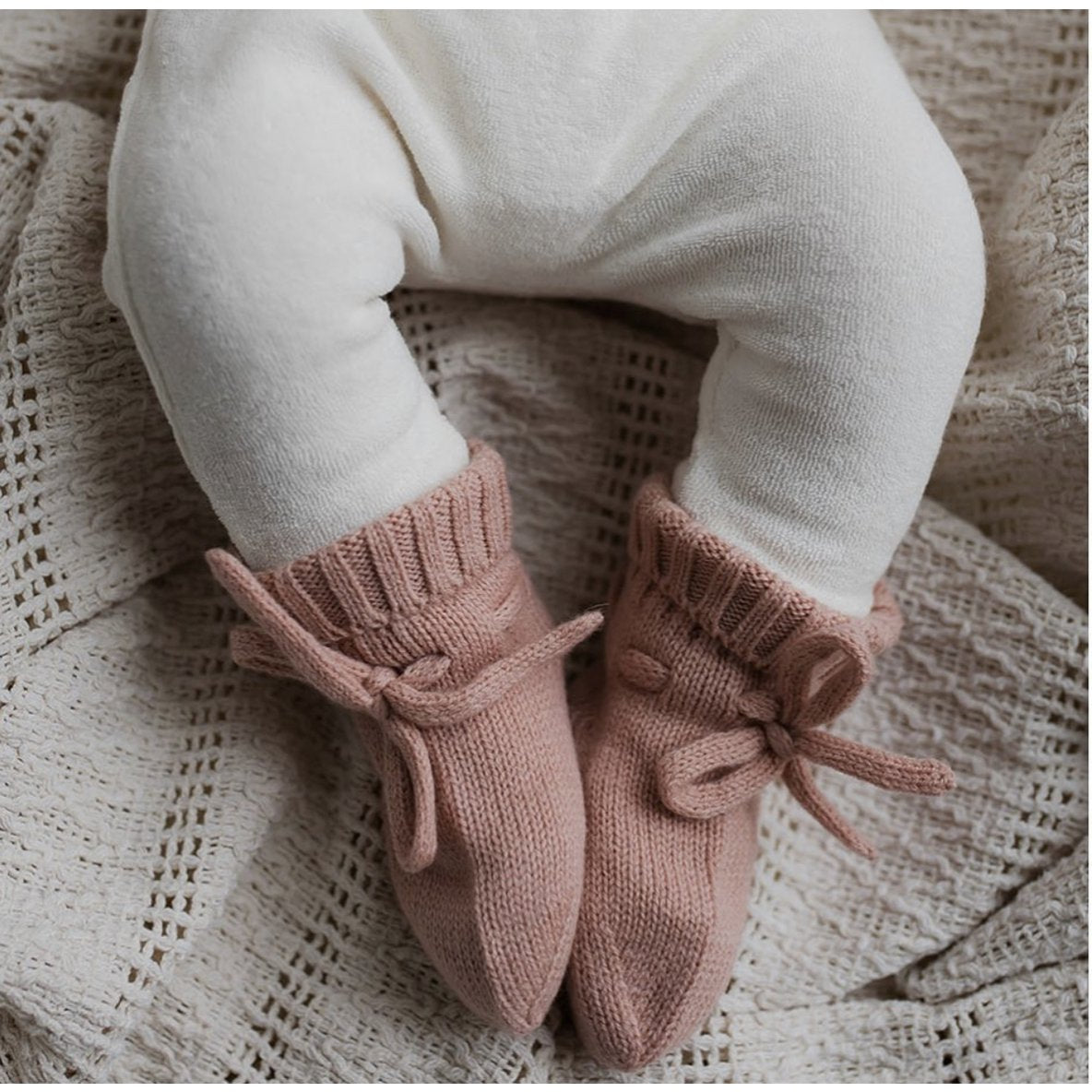 Wollen Baby slofjes - Merinowol -