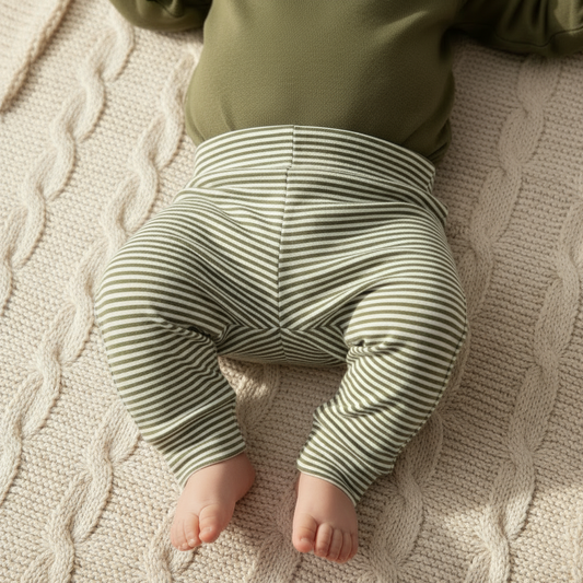Harem Pants Green Strip