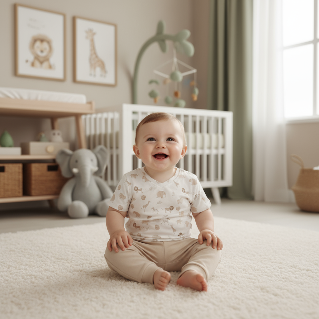 Safari Shirt met Dierenprint v-hals - Just Babystuff