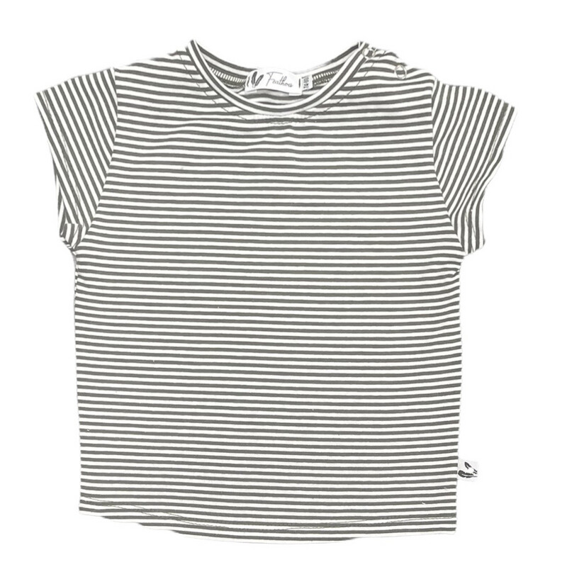 Shirtje small stripes dark forest