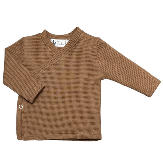 Overslagshirtje waffle brown