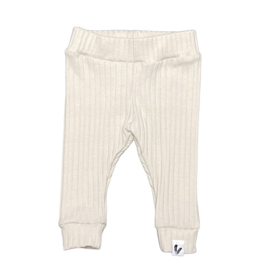 Newborn broekje wide rib jersey natural beige