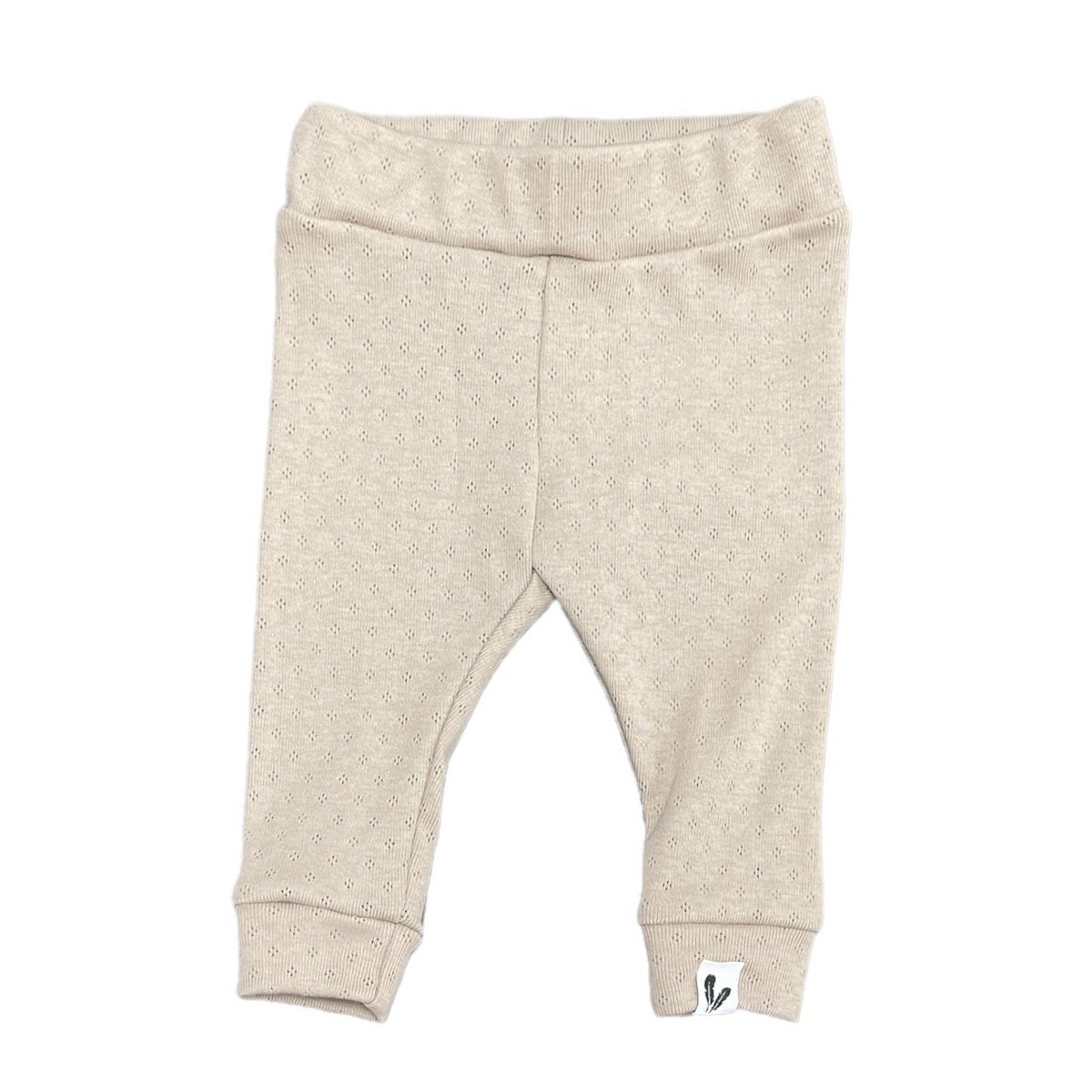 Newborn broekje pointelle dark beige