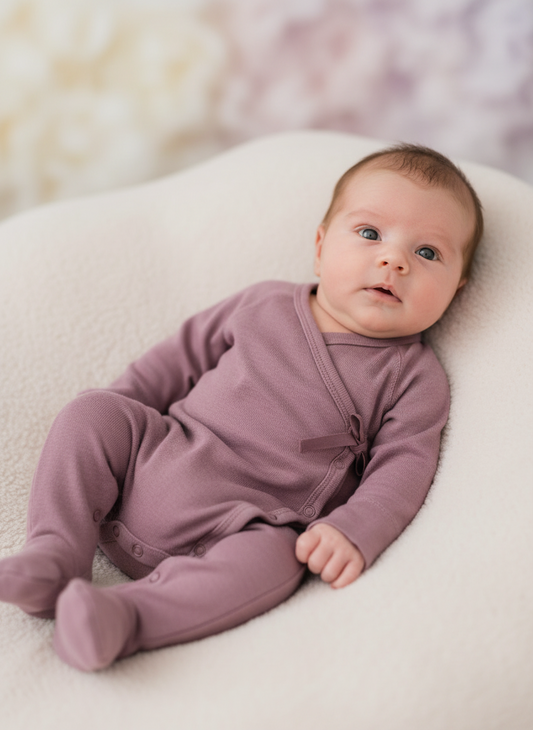 Wollen boxpakje / kruippakje – Merinowol - Misty Rose (kopie) (kopie) - Just Babystuff