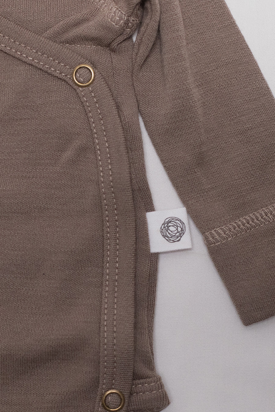 Wollen boxpakje / kruippakje – Merinowol - Walnut - Just Babystuff